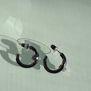 Park Lane Black Hoop Earrings